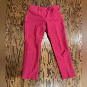 White House Black Market cranberry slim ankle dress pant, size 6